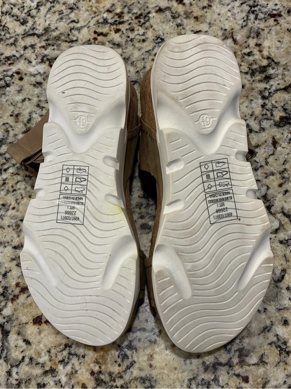 Women’s Taupe Wedge Sandals - Comfortable Platform Heel